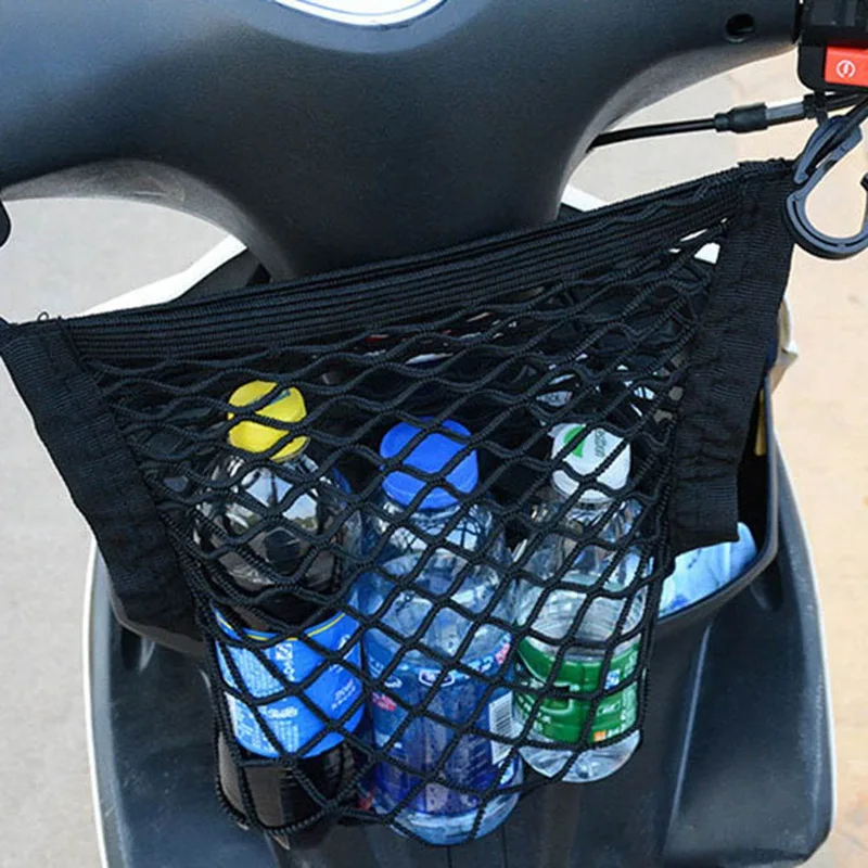 

New Fashion Motorcycle Luggage Net Hook Hold Bag Cargo Bike Scooter Mesh Fuel Tank Luggage Motorcycle Helmet Storage Trunk Bag