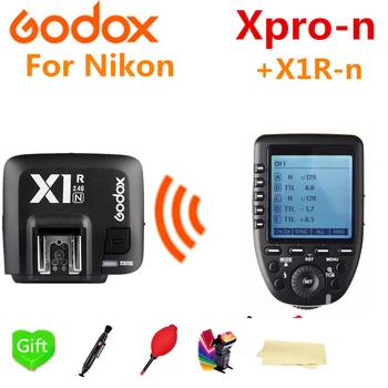 

Godox Xpro-N 2.4 Wireless X-System i-TTL HSS Trigger Transmitter + X1R-N Receiver for For Nikon D3200 D3300 D5300 D7200 D750