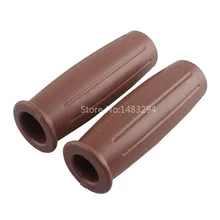 22/25 мм мотоциклетные ретро коричневый руль резиновая рукоятка подходит для harley Пользовательские пара