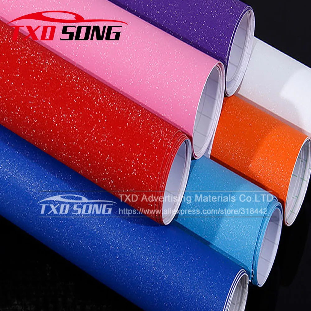 

30cm*152cm Car Styling Glitter Diamond Vinyl Films Wrap Matte Sanding Car Sticker Auto Decoration Motorcycle Decal Many colors