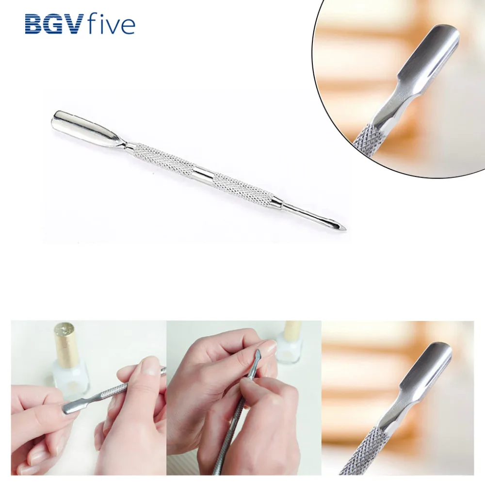 

Hot sale Nail painting Exquisite Accessories Stainless Steel Cuticle Nail Pusher Spoon Remover Manicure Pedicure Care Tool