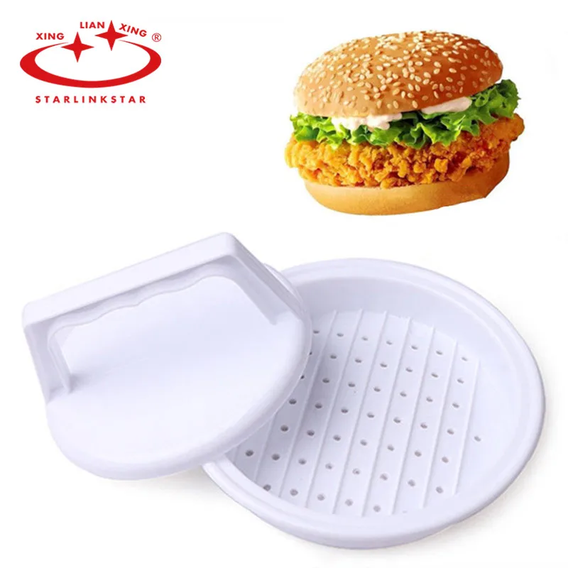 

1 set Hamburger Press White Plastic Hamburger Meat Beef Grill Burger Press Patty Maker Mold Kitchen Meat Burger Machine Patties
