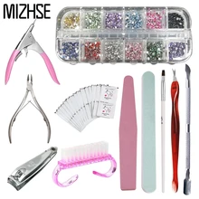 MIZHSE набор для ногтей строительный гель-Лаки маникюрный набор инструментов для маникюра ристоны для лак для ногтей DIY украшения ногтей аксессуары