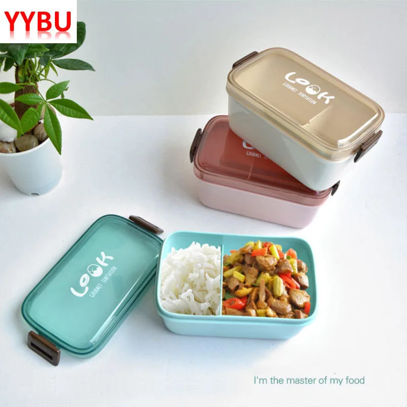 

YYBU Lunch Box Containers with Compartments School Lunch Box for Kids Microwave Lunchbox Heated Food Containers Bento Box Kids