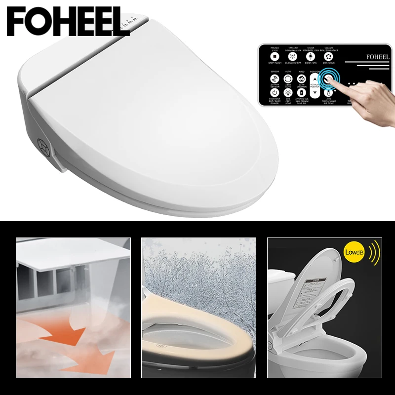FOHEEL умный чехол для унитаза светодиодный светильник удаленное умное сиденье