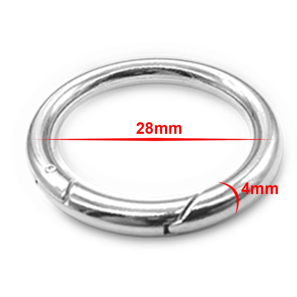

6PCS 28MM Round Snap Clip Hook Mini Carabiner Keychain Keyring Camping Hiking