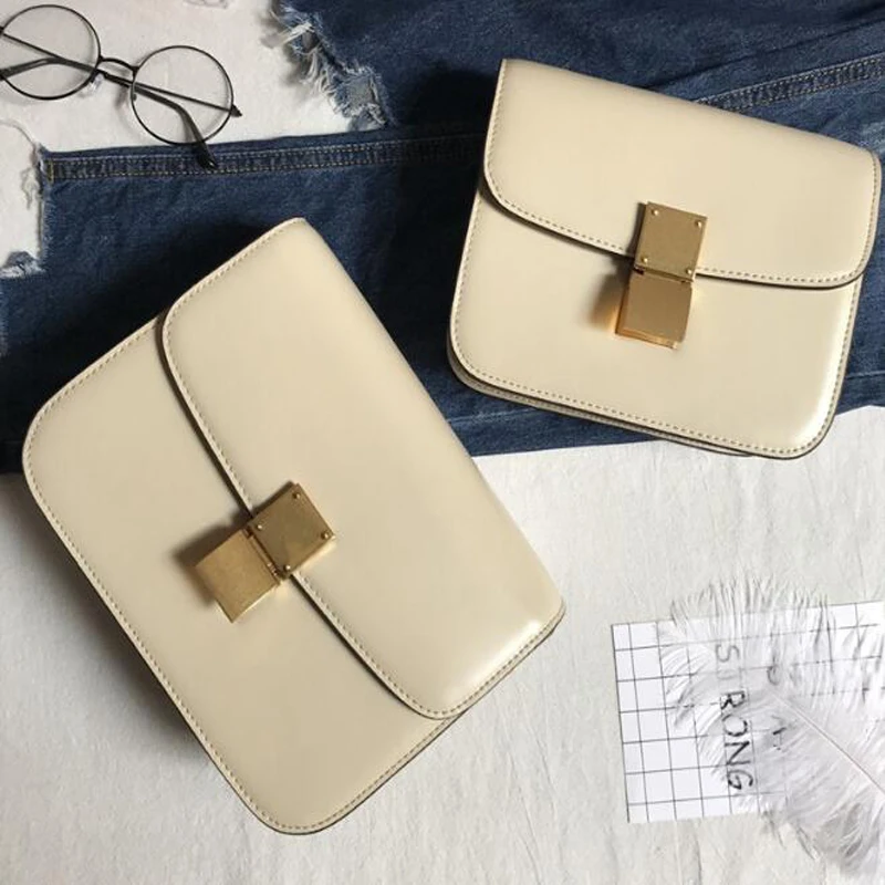 

New Genuine Leather Women Bag Famous Brand Design Ladies Shoulder Bags Fashion Box Crossbody Bags For Female Handbags