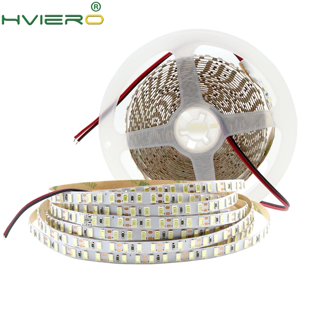 

1 Roll 5M 5730 120Leds/m 600Leds Warm White Led Strip DC 12V IP20 Not Waterproof Flexible Bright Atmosphere light For Decoration