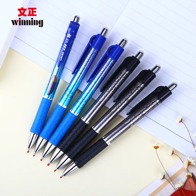 1PCS Gel Pen Black/Blue Ballpoint Pens Non erasable Plastic pen Student