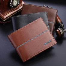 New arrival High Quality Solid leather Men Wallet with 6 card holders brand designer purse for