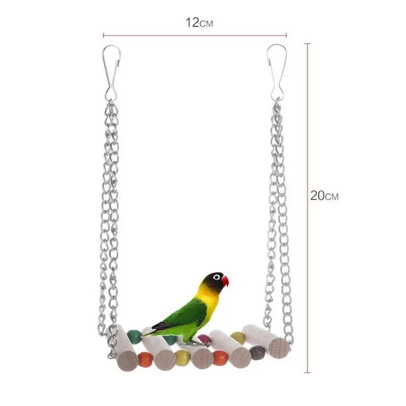 Hamster Pet Bird Parrot Toys Parakeet Hammock Swing Hanging Bridge Toys