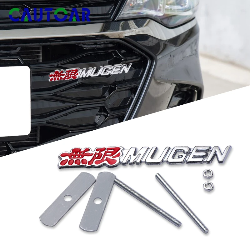 

Car Styling 3D Metal Front Grille Badge Sticker for Honda Mugen Emblem for Odyssey ACCORD CITY Crosstour SPIRIOR Car Accessories