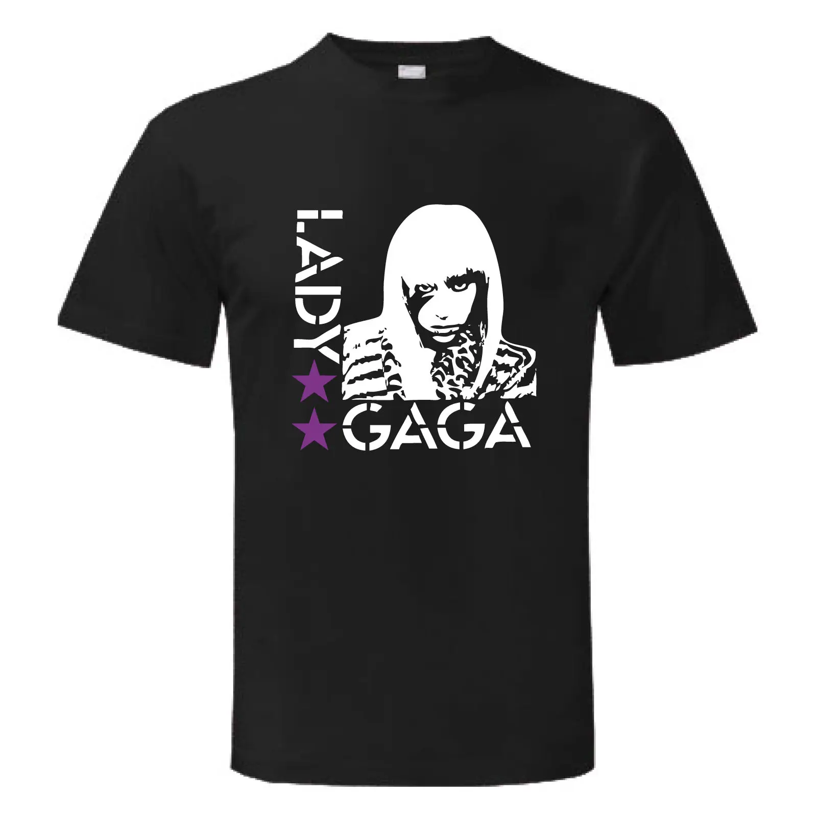 T-shirt LADY GAGA FACE pop rock ART maglietta maglia Uomo Man MUSICA MODA T Shirts Clothing Free Shipping top tee | Мужская одежда