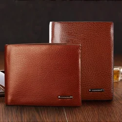 

2015 Top design brand quality men leather wallet casual card holder Clutch purse clips wallets for men brown color free shipping