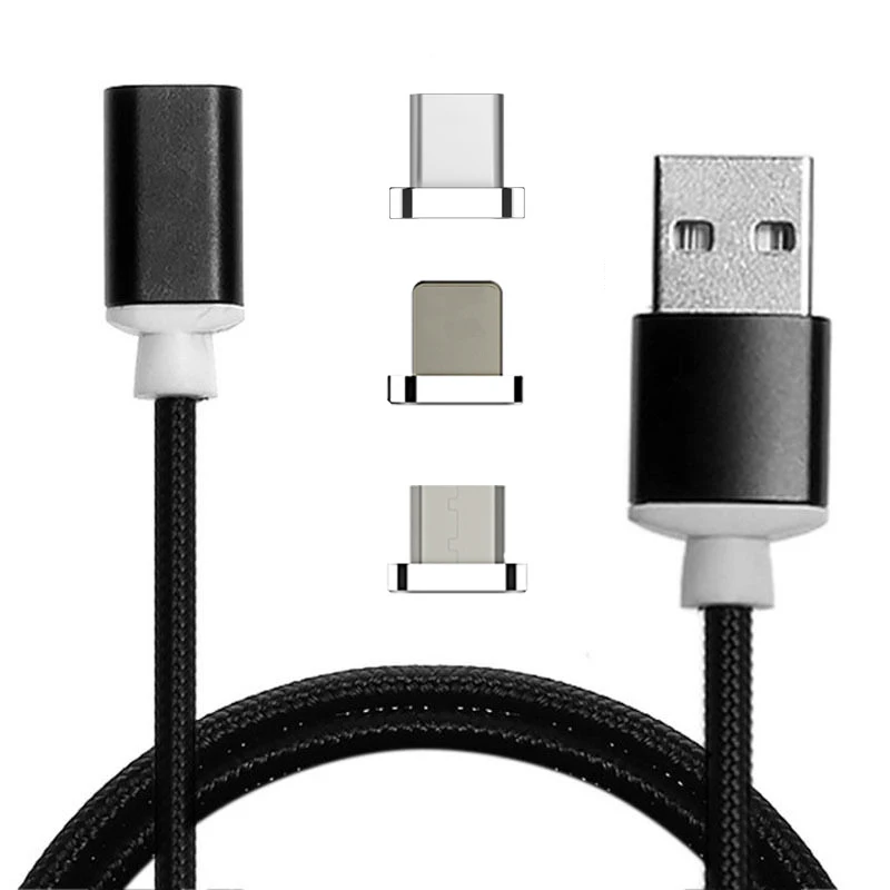 Магнитный кабель Micro USB 3 в 1 для iPhone Samsung Type C быстрая зарядка адаптер мобильный