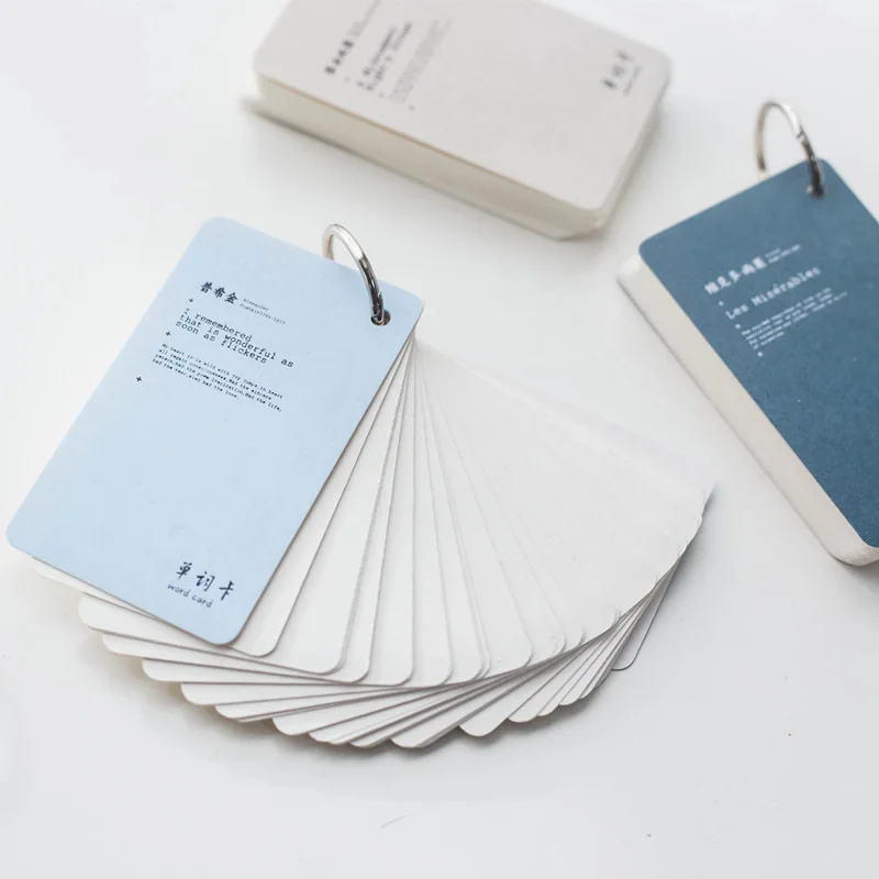 110 Sheets Portable Foreign Language Learning Book English Word Card