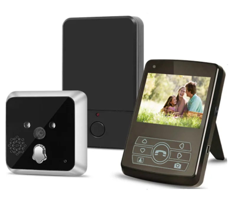 

2.4G digital 3.5inch wireless Motion Detection video door phone with indoor bell