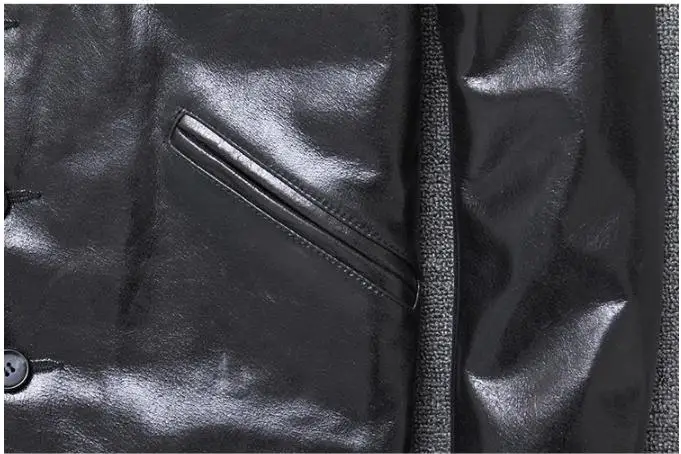 YR!.. Брендовая мужская кожаная куртка в японском стиле. Черное пальто из натуральной коровьей кожи. Приталенная Классическая куртка brakeman