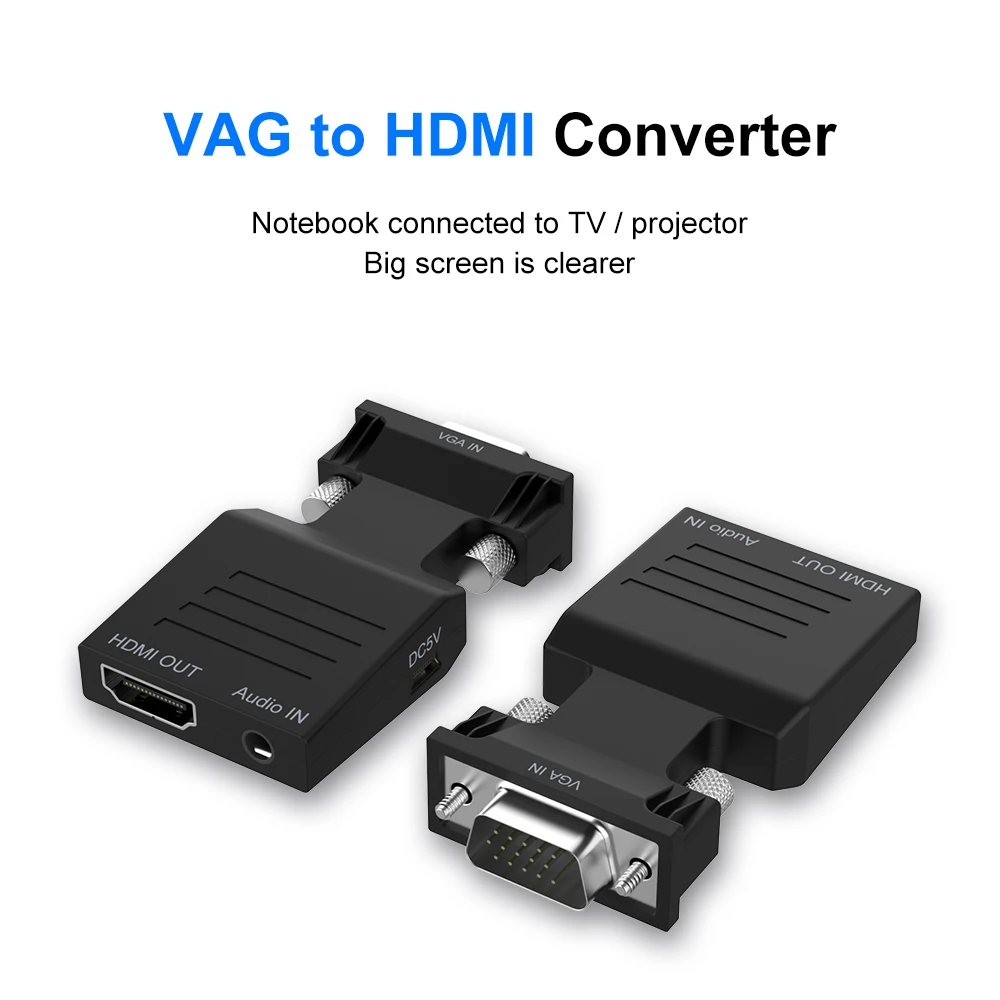 Переходник VGA в HDMI переходник мама папа с аудио адаптером питания поддержка