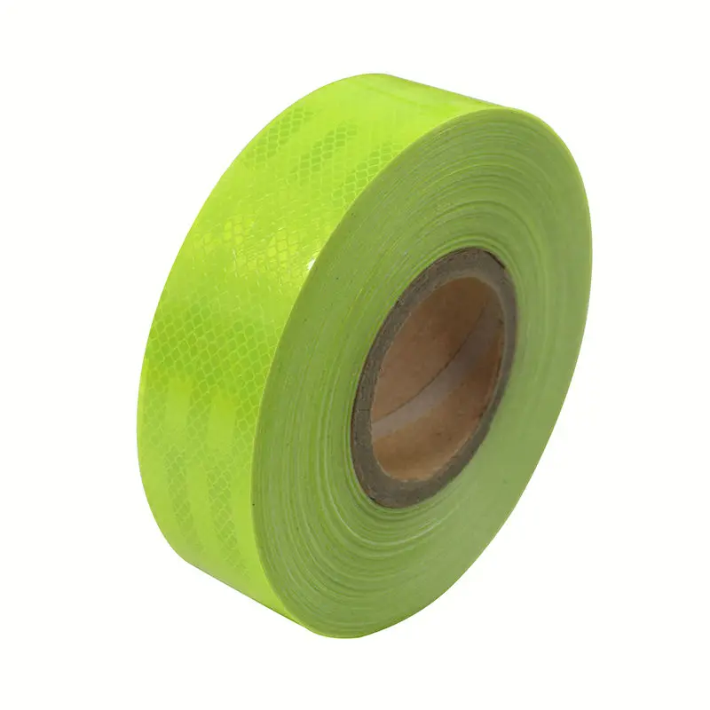 5CM Fluorescent Reflective Warning Tape Lime Green Micro Prismatic