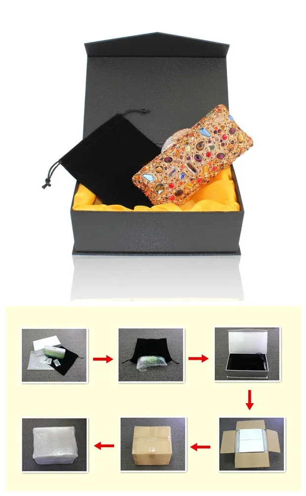 Packing crystal evening cluth bag 