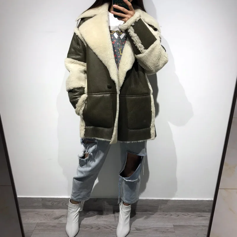 

suede leather coat women real leather coat ladies suede coat