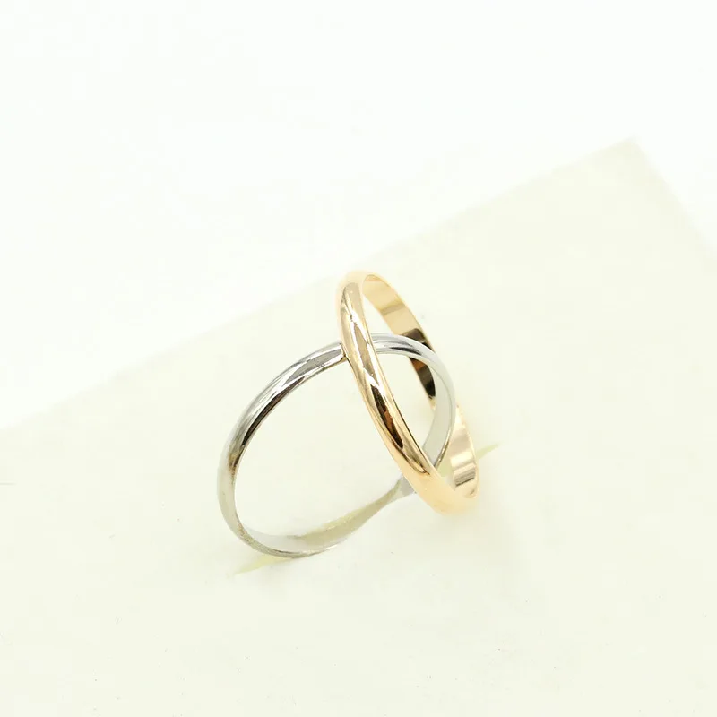 

Simple Style Smooth Design Thin Ring Fashion Silver Golden Rings for Women
