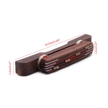 

1PC Guitar Parts Durable Rosewood Guitar Bridge Mandolin Bridge For Hofner Bass Guitar Adjustable