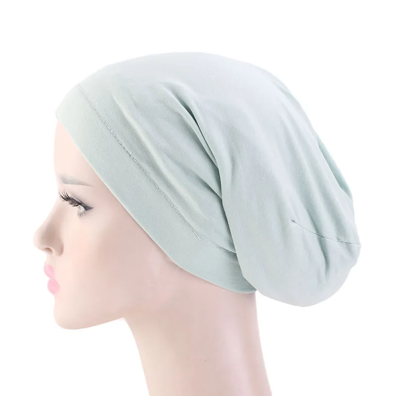 Women satin lining chemo cap elastic band night sleep cap Cancer Chemotherapy Chemo Beanies Cap Headwear Hair Accessories winter cap