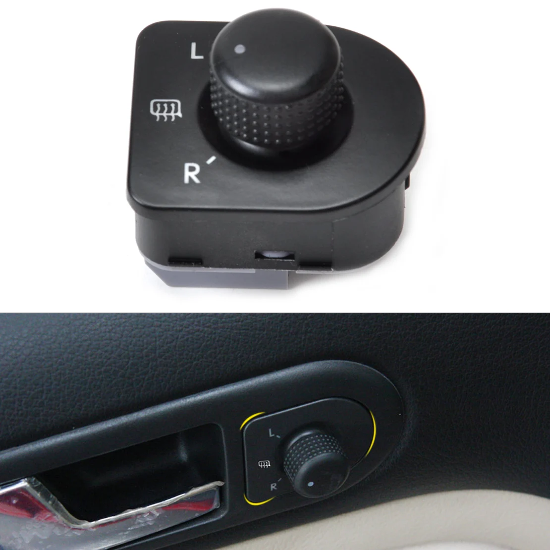 

DWCX 1J1959565F 4B1959565A Side Electric Rearview Mirror Switch Control Knob For VW Passat 3B2 3B5 Golf NEW Beetle Bora