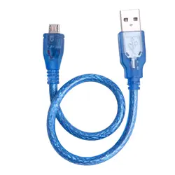 Высокая Скорость USB 2,0 «Папа-папа» B штекер Micro 5 Pin дата-28/24AWG кабель 30 см синий поддержка прямых поставок