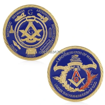 

Coin Masonic A Brotherhood of man Under Fatherhood of God Commemorative Coins Token