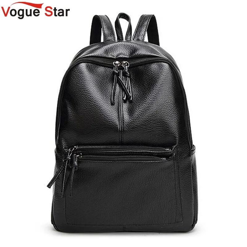 

Vogue Star 2019 New Travel Backpack Korean Women Backpack Leisure Student Schoolbag Soft PU Leather Women Bag LB64