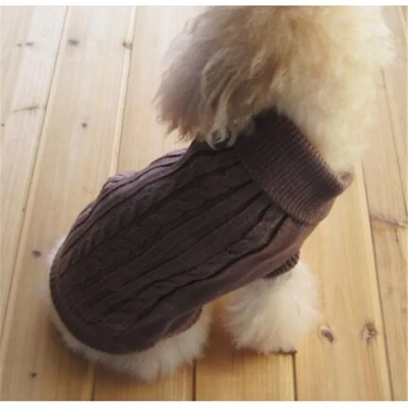 

Pet Clothes For Dogs Cats Turtleneck Sweater For Small Dog Dachshund Chihuahua Warm Knitted Pullover Sweaters Costumes Clothing