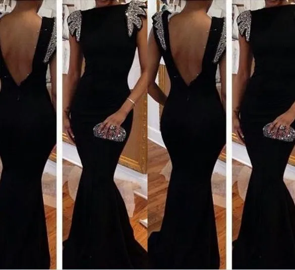 

free shipping robe de soiree 2014 new sexy backless vestidos de fiesta long prom girl party Mermaid evening elegant gown Dress