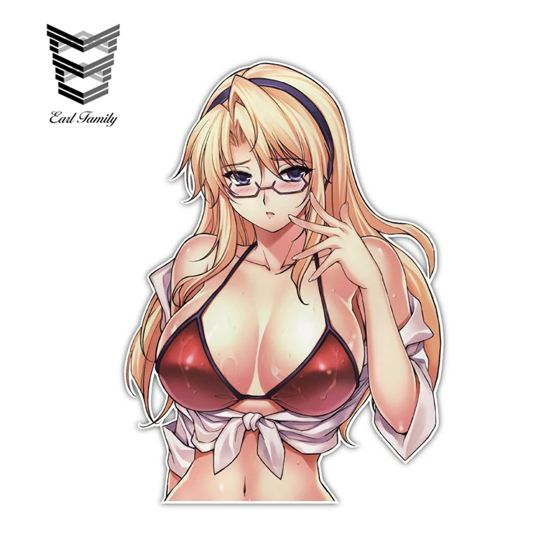 

EARLFAMILY 3D Sexy Car Stickers Love Live! Nishikino Maki Anime Girl Vinyl Decal Window Wiper Decal DIY Car Styling Accessories