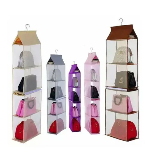 

High Quality Detachable Bag Clothes Storage Hanging Bag Travel Organizer Pouch 4 Detachable Clothes Storage