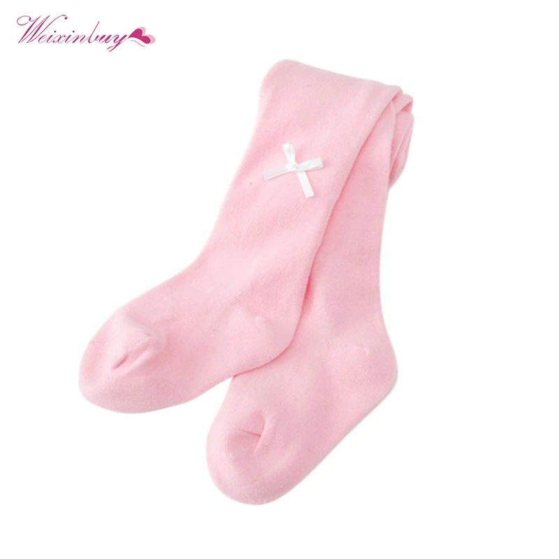 WEIXINBUY Kids Baby Girls Bow Tights Elastic Winter Warm Bowknot