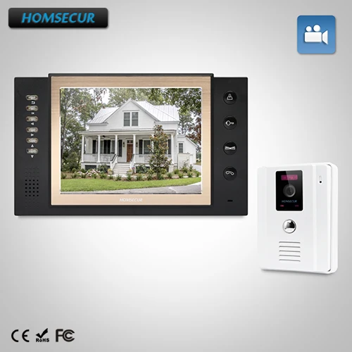 

HOMSECUR 8" Wired Hands-free Video Door Entry Security Intercom+LCD Color Screen TC011-W + TM801R-B