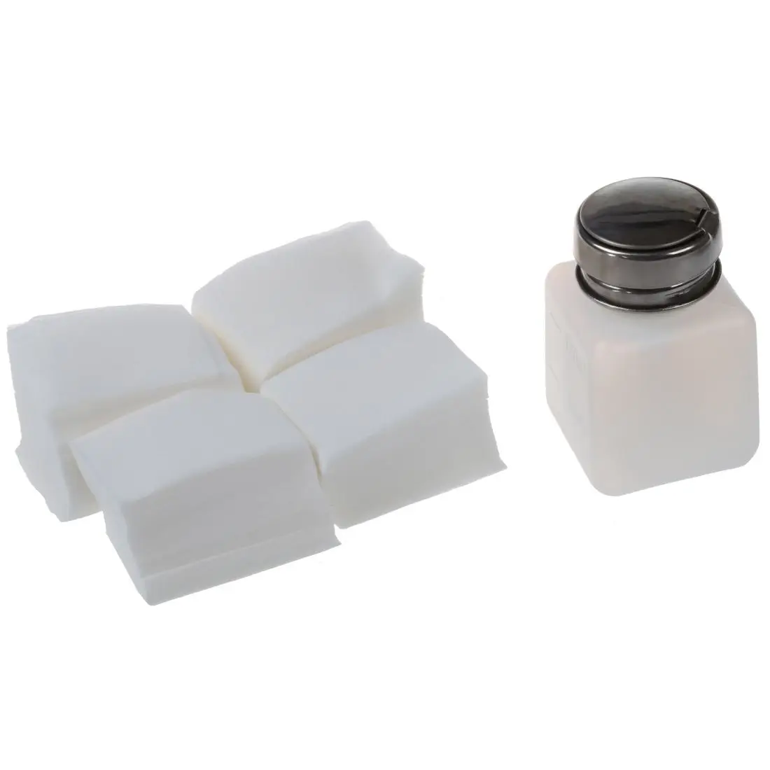 

Nail Acrylic UV Gel Cotton Remover Cleaner Polish Wipes Pads 1 X Nail art bottle+400 pads
