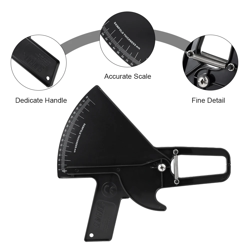 Мониторы для измерения жира 80 мм Skinfold штангенциркуль для измерения жира тела с измерительной лентой инструмент для измерения тела Skinfold