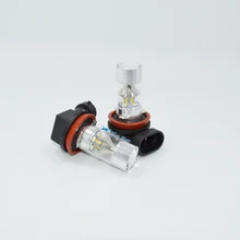 Высокое качество H8 H11 60W 12 SMD СВЕТОДИОДНЫЙ противотуманный фонарь дневного света супербелые дневные ходовые огни 720LM фары