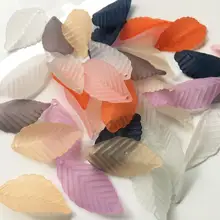 550pcs 31*18mm Acrylic Leaf Petal Beads With Hole For Sewing Hair Peice Tiaras Jewelry Scrapbooking Craft DIY