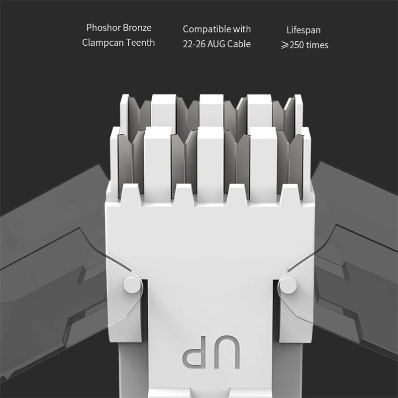 CAT6/CAT5e инструмент меньше трапецеидальное гнездо, AMPCOM RJ45 UTP Keystone модуль адаптера без Пробивной требуется инструмент муфты-1/2/10 шт. в комплекте