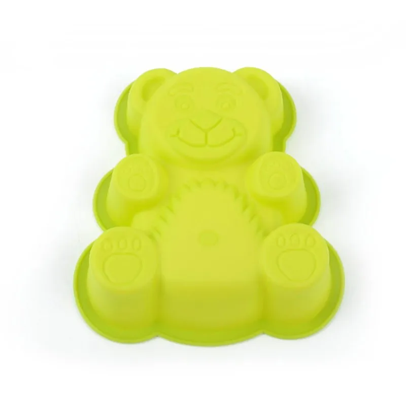 Silicone Gummy Bear Mold Chocolate Candy Ice Teddy Trays Push Flexible Jelly 