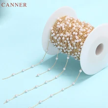 50 centimetri Oro Colore del Filo Avvolto Rosario Catena 4 millimetri Rotonda Branelli Della Perla Catene per Gioielli FAI DA TE Che Fanno del Braccialetto Della Collana accessori C45