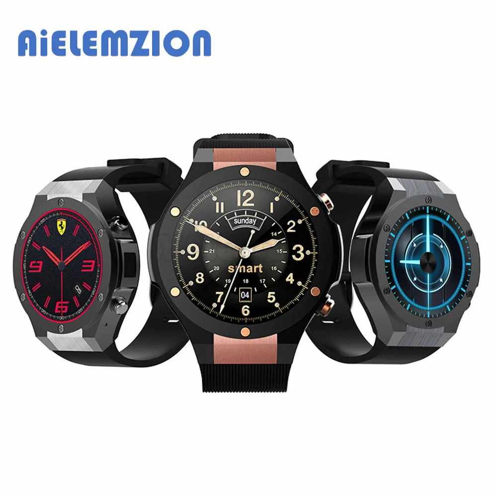 

AiELEMZION H2 Bluetooth 3G Smart Watch with WI-Fi GPS 5MP Camera Heart Rate Monitor MTK6580 Quad-Core 1GB RAM 16GB ROM