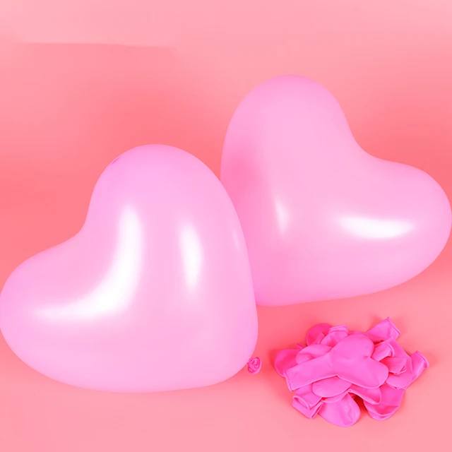 10 шт. на день рождения воздушные шары 10 дюймов 1,5g латекса воздушный шар с гелием утолщение жемчужные вечерние шар вечерние бальные детские игрушки шарики для свадьбы - Цвет: Pink heart