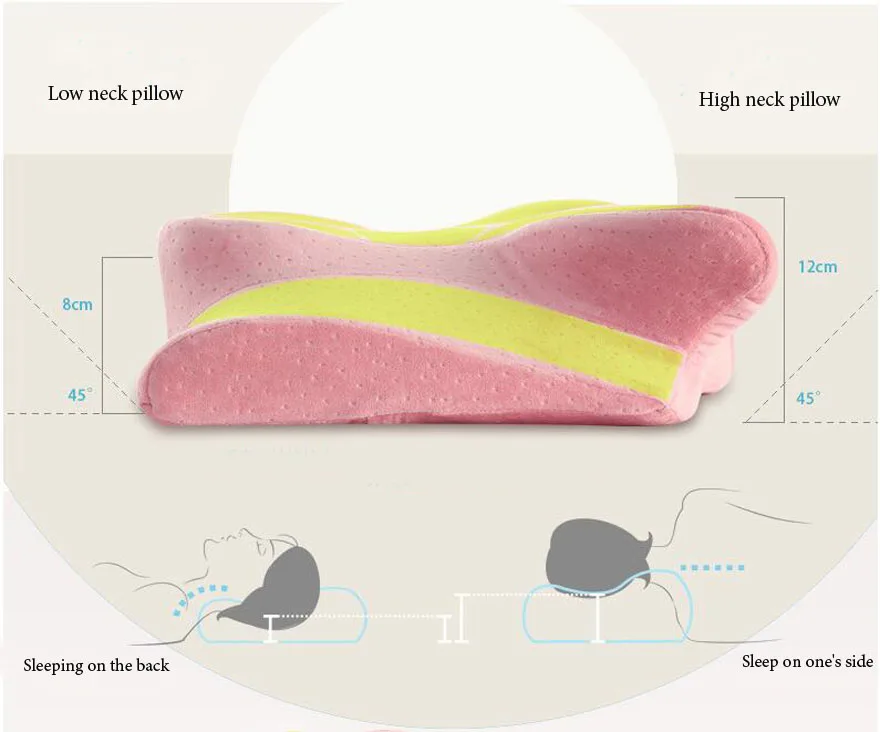 Novo design patenteado x-shape memória espuma anti-rugas