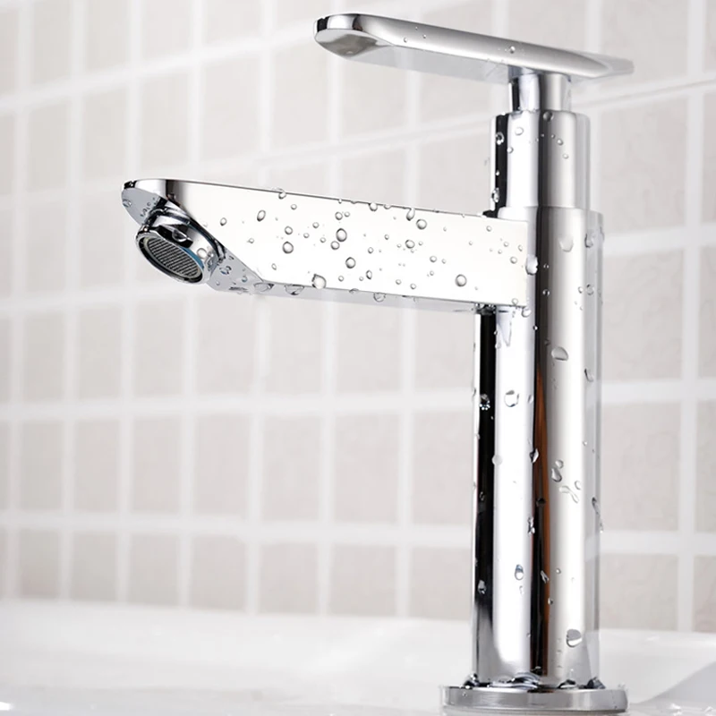 

Superfaucet Copper Sink Chrome Single Hole Bathroom Faucet Single Cold Tap Basin Faucet torneira HG-1191DA
